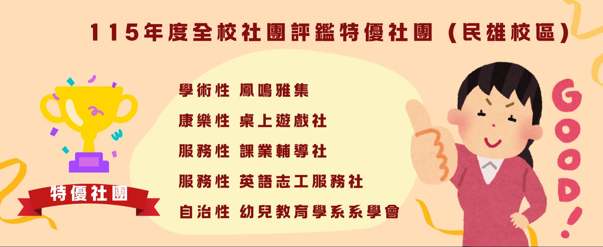 11年度全校性學生社團評鑑