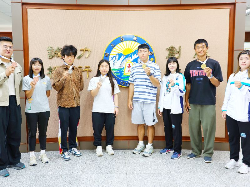 圖A：嘉大學生於114年全國大專校院運動會表現優異。（照片由秘書室公關組拍攝）
