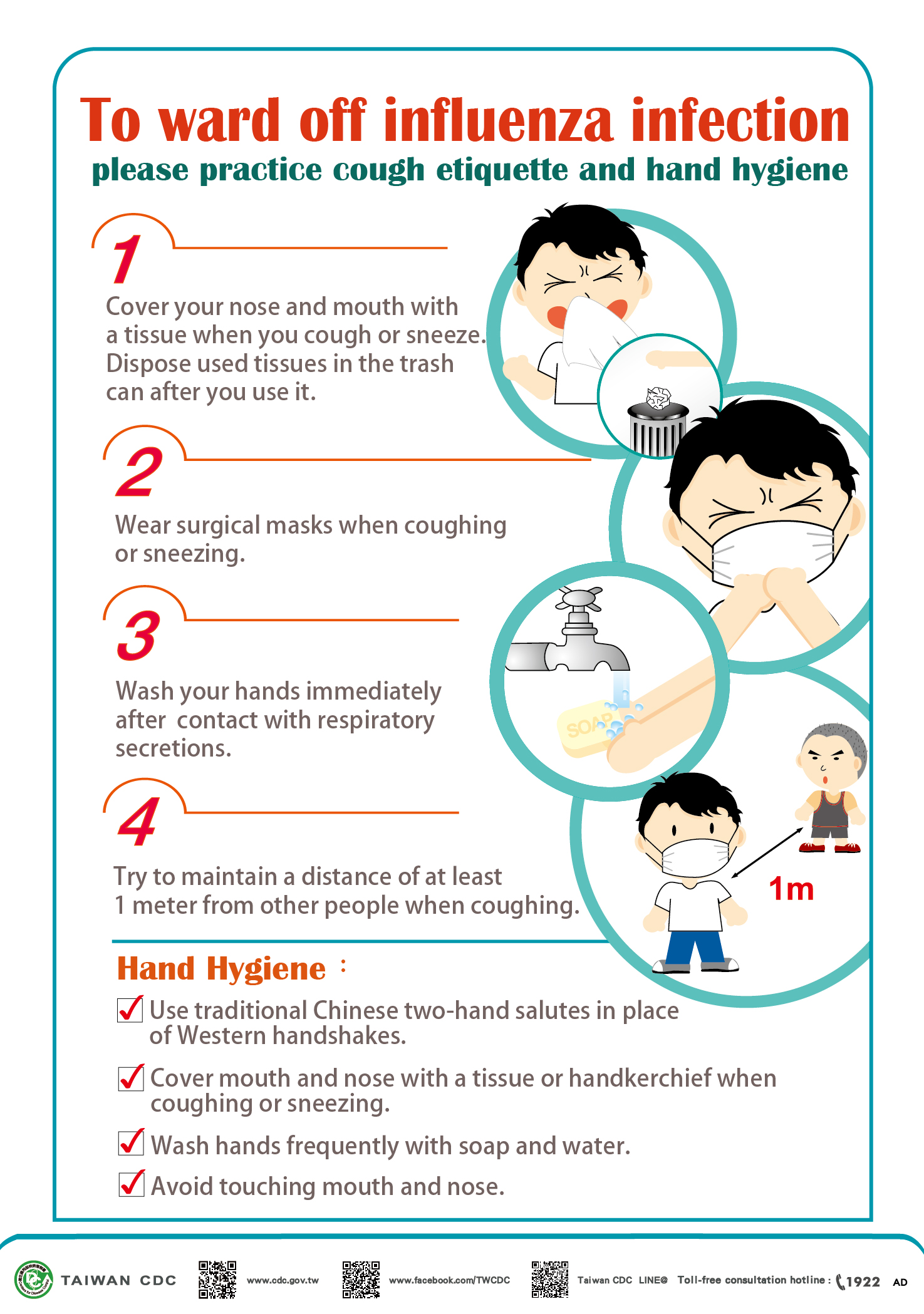 To ward off influenza infection